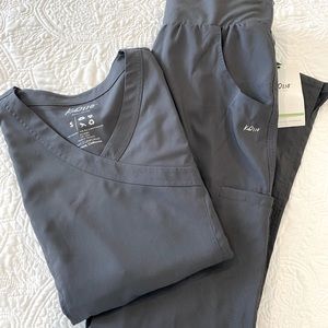 KD110 NWT grey scrubs. $30 for the set top